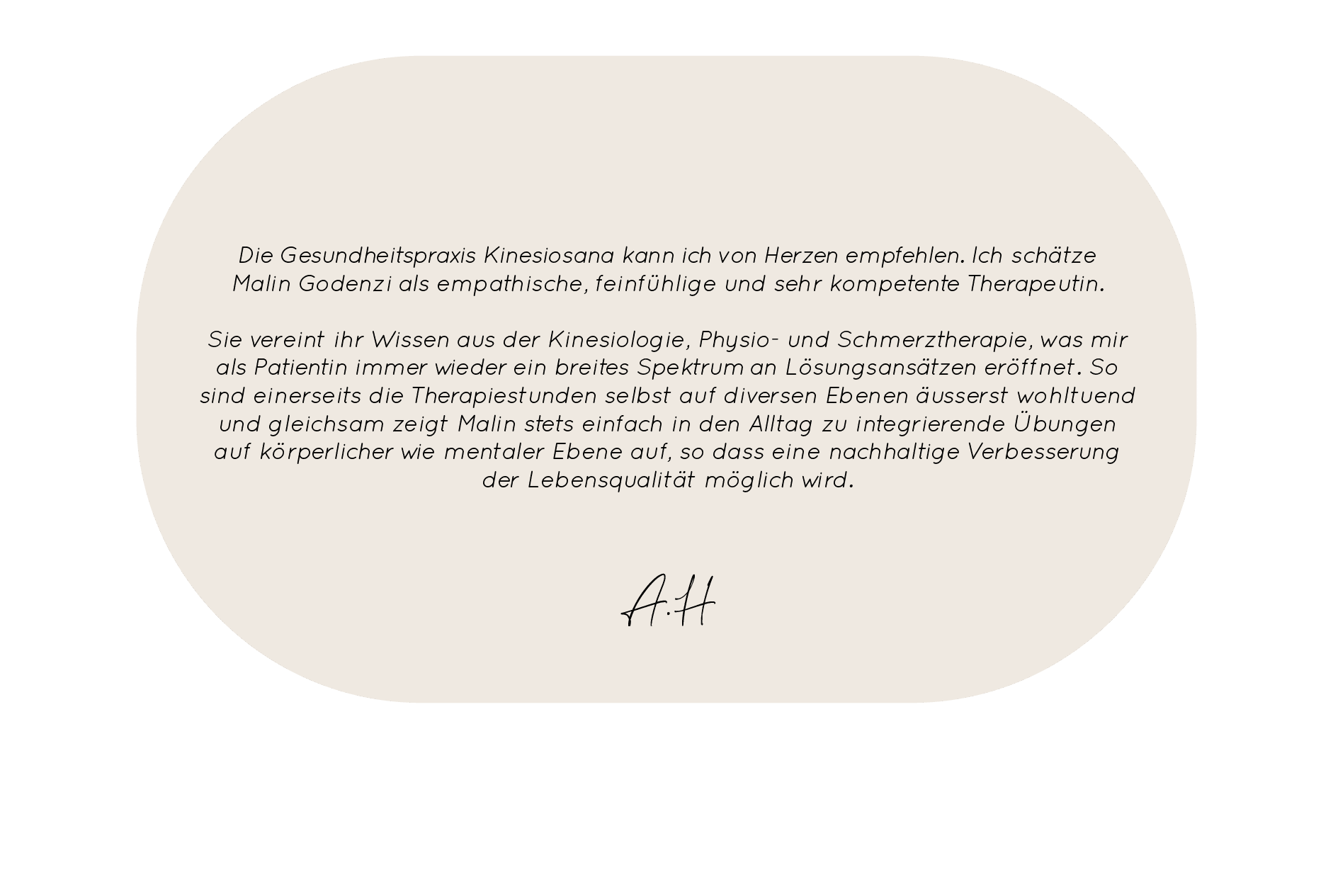 KinesioSana - Praxis für Kinesiologie Frau Malin Godenzi — Massage in Rüschlikon (Bild 3)