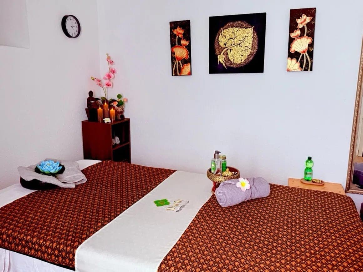 Behandlungsraum von Darin Thai Massage in St. Gallen mit Thai-Massagematte