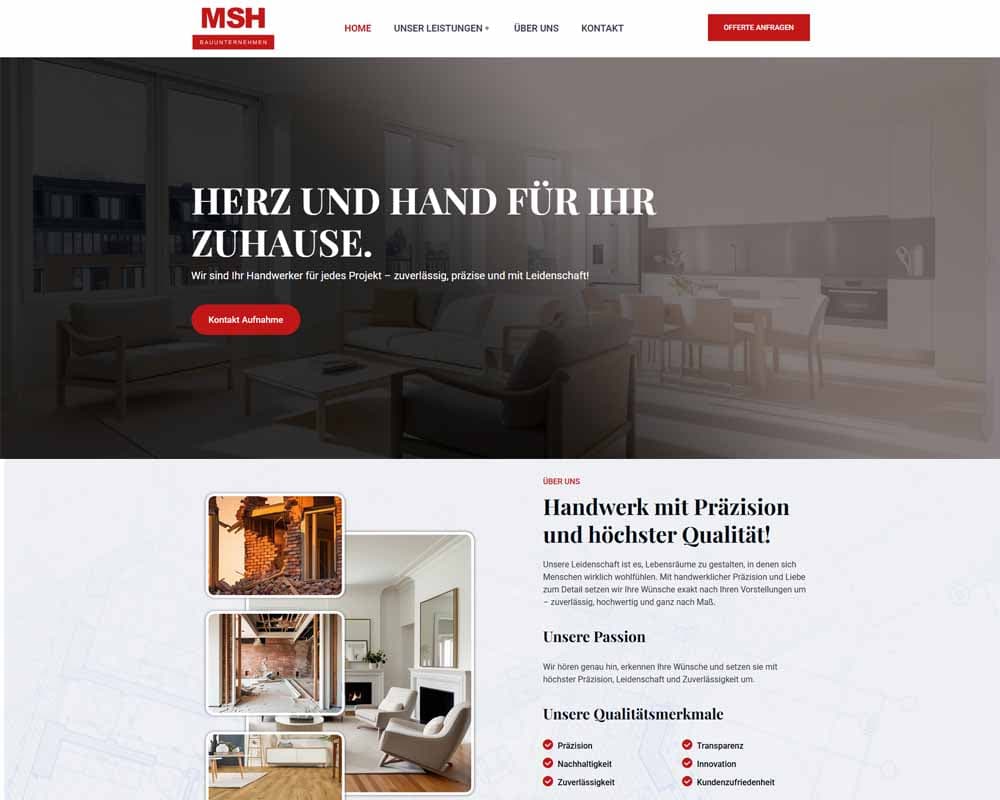 MSH Bauunternehmen GmbH | Renovation | Maler | Gipser — Bauunternehmen in Zürich