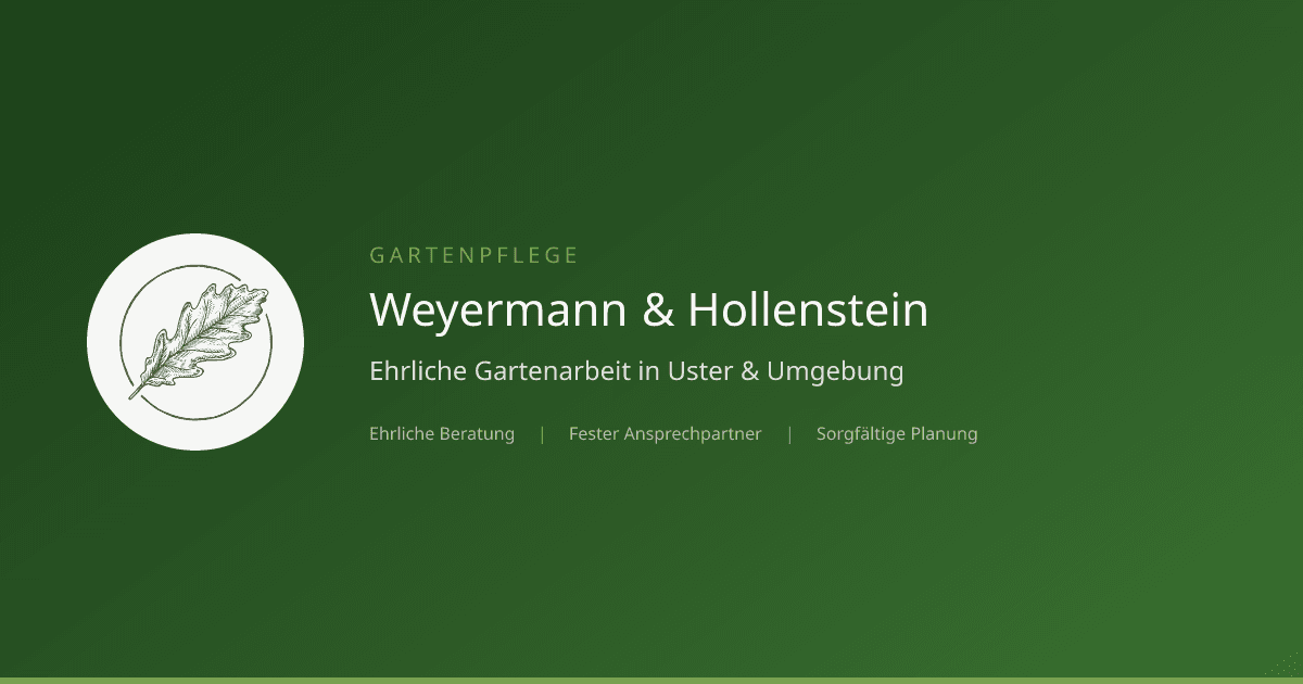 Weyermann & Hollenstein Gartenpflege — Gärtner in Uster