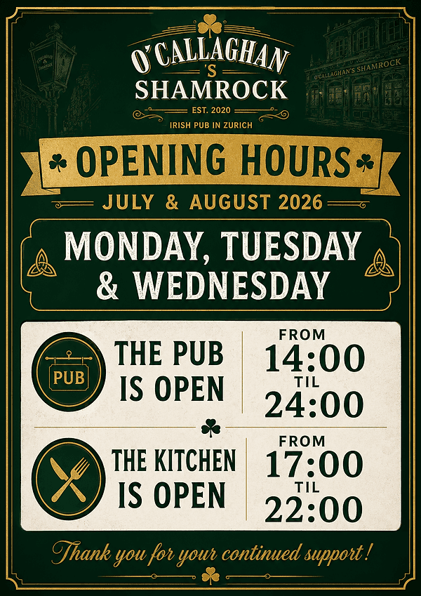 O'Callaghan's Shamrock Irish Pub — Bar in Zürich (Bild 3)