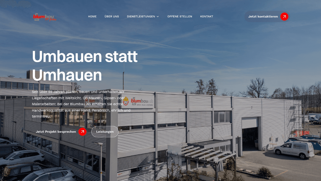 Blumbau AG — Bauunternehmen in Wallisellen