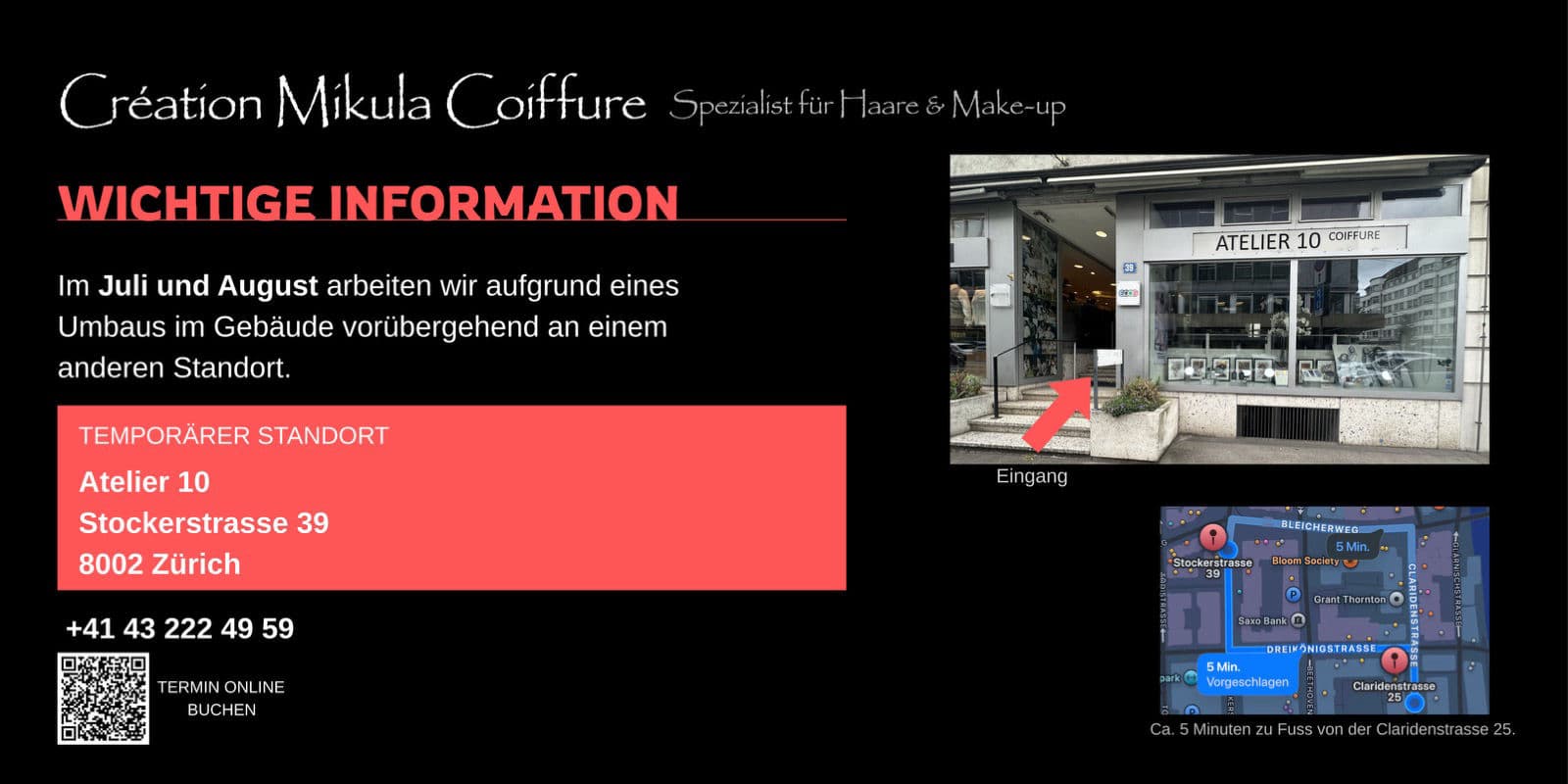 Création Mikula Coiffure GmbH — Coiffeur in Zürich (Bild 2)