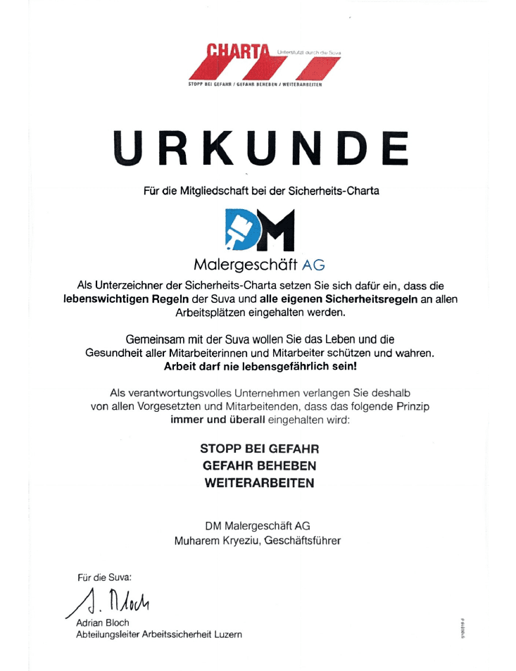DM Malergeschäft AG — Maler in Baar (Bild 2)