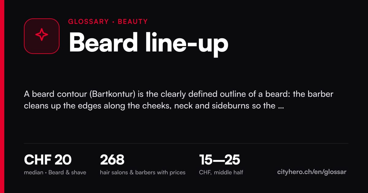 Beard line-up: Schönheit & Beauty – CityHero glossary graphic