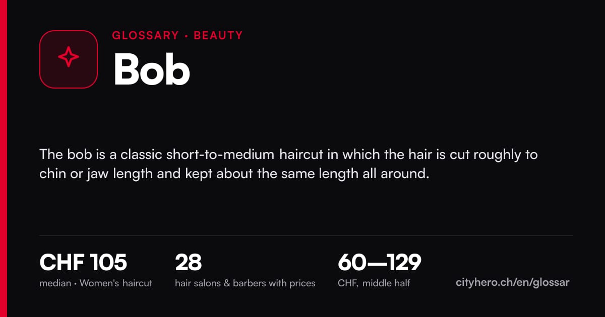 Bob: Schönheit & Beauty – CityHero glossary graphic