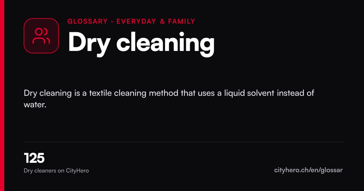 Dry cleaning: Alltag & Familie – CityHero glossary graphic