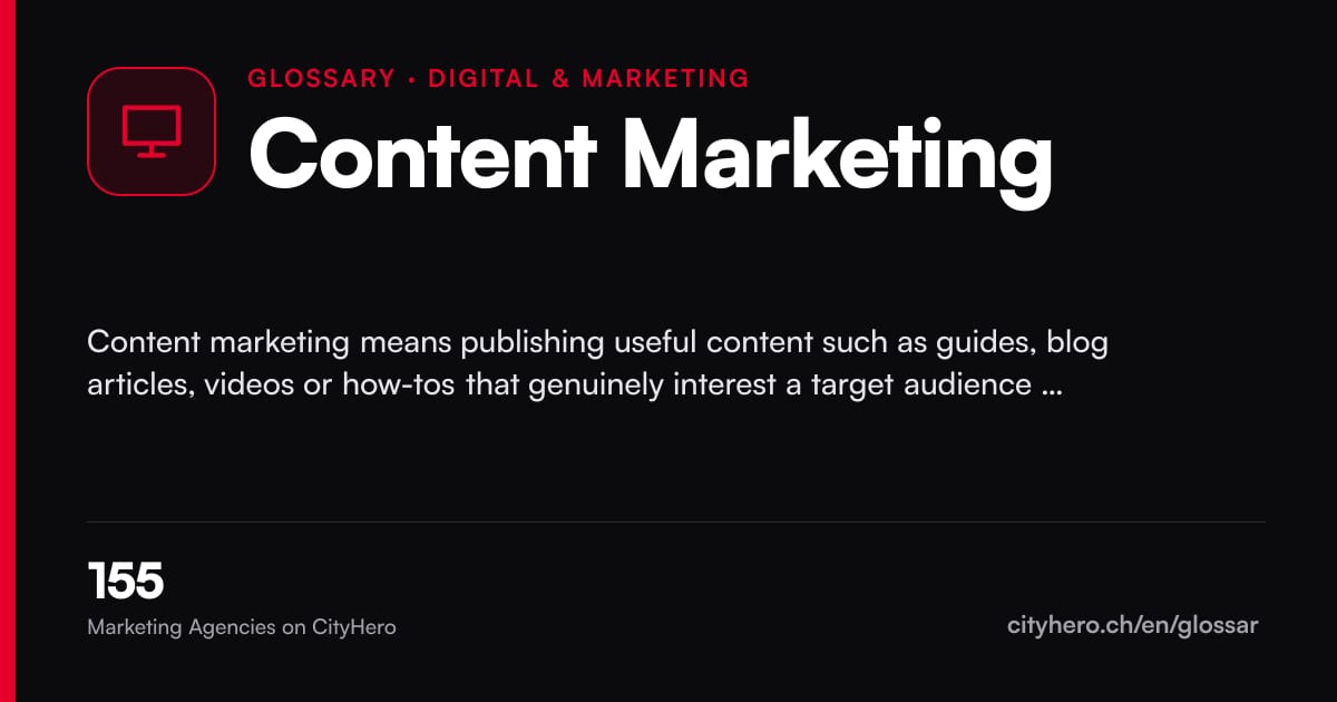 Content Marketing: Digital & Marketing – CityHero glossary graphic