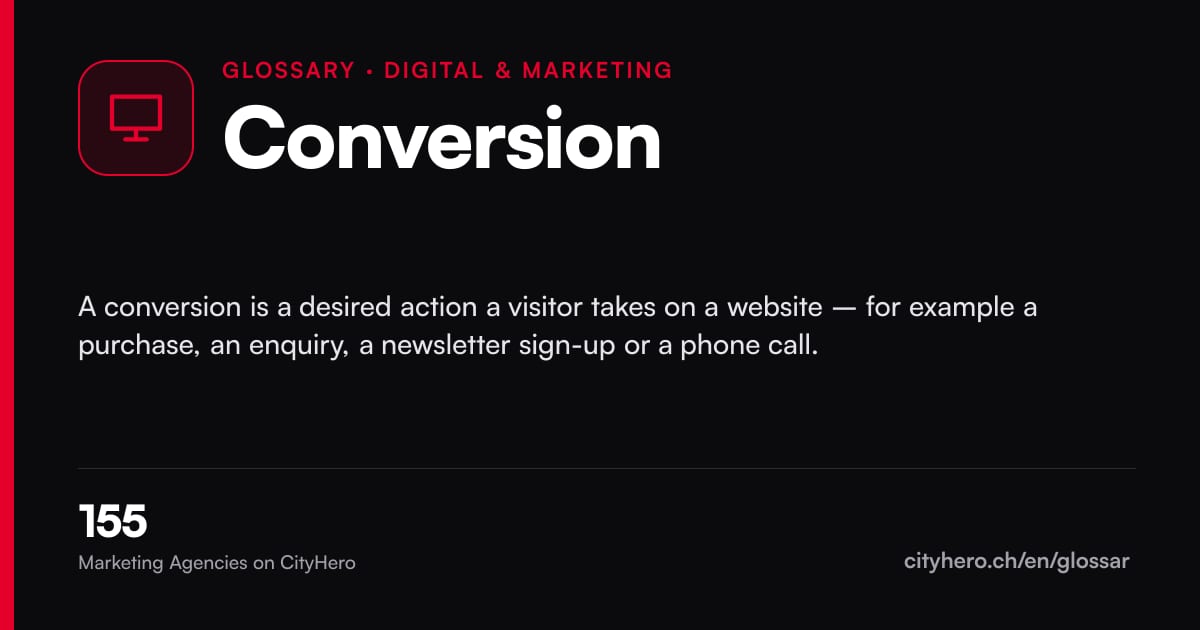Conversion: Digital & Marketing – CityHero glossary graphic