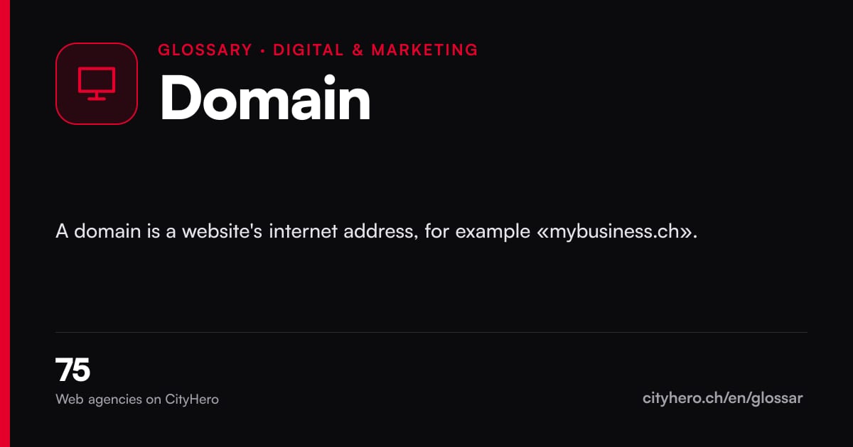 Domain: Digital & Marketing – CityHero glossary graphic