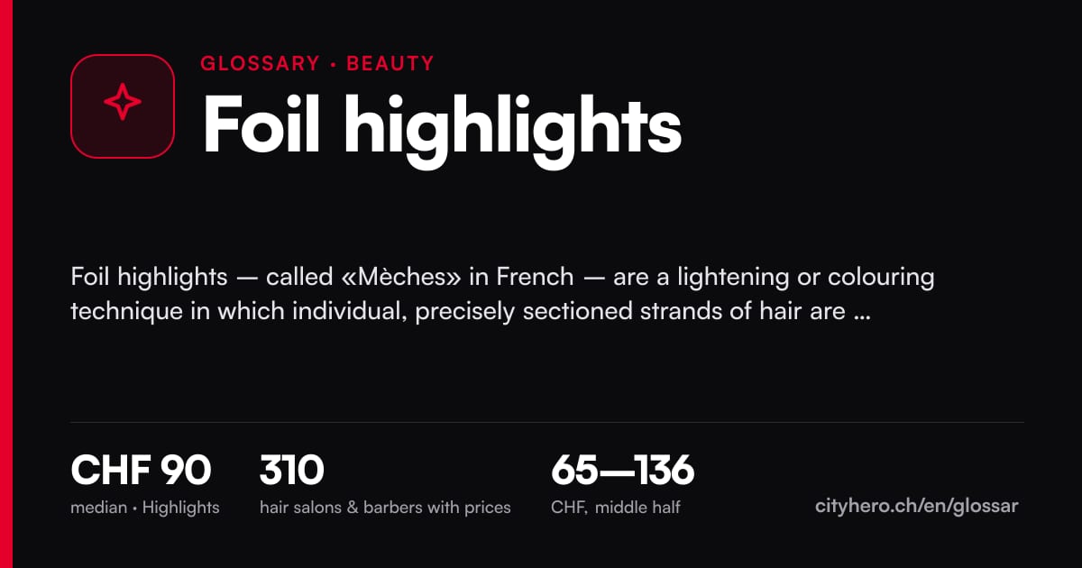 Foil highlights: Schönheit & Beauty – CityHero glossary graphic