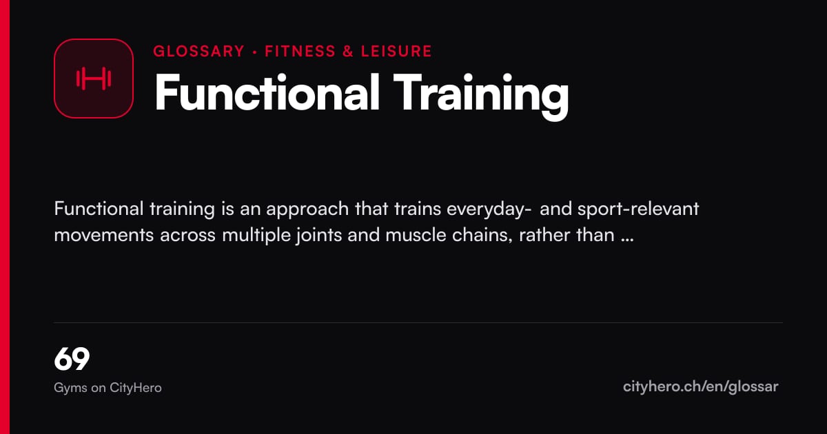 Functional Training: Fitness & Freizeit – CityHero glossary graphic
