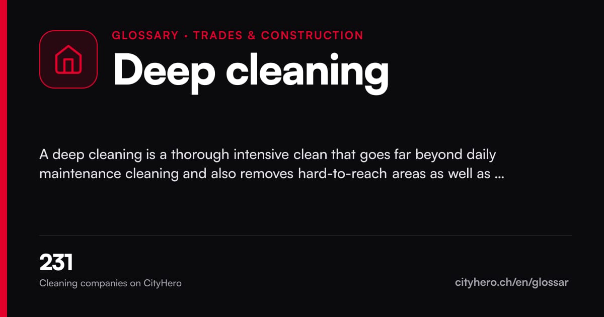 Deep cleaning: Handwerk & Bau – CityHero glossary graphic