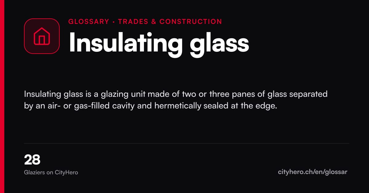 Insulating glass: Handwerk & Bau – CityHero glossary graphic
