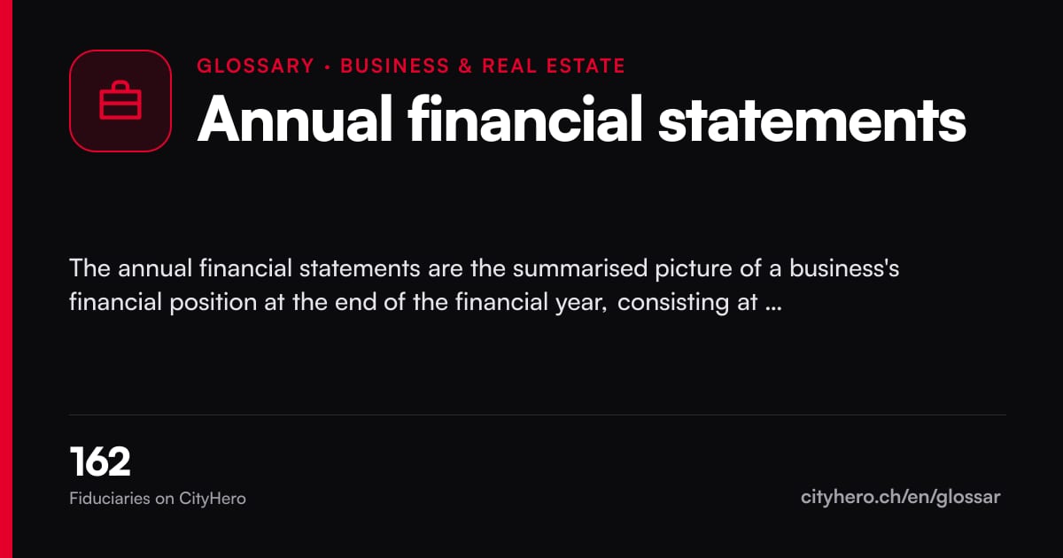 Annual financial statements: Business & Immobilien – CityHero glossary graphic