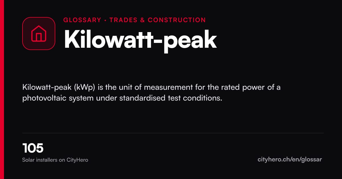 Kilowatt-peak: Handwerk & Bau – CityHero glossary graphic