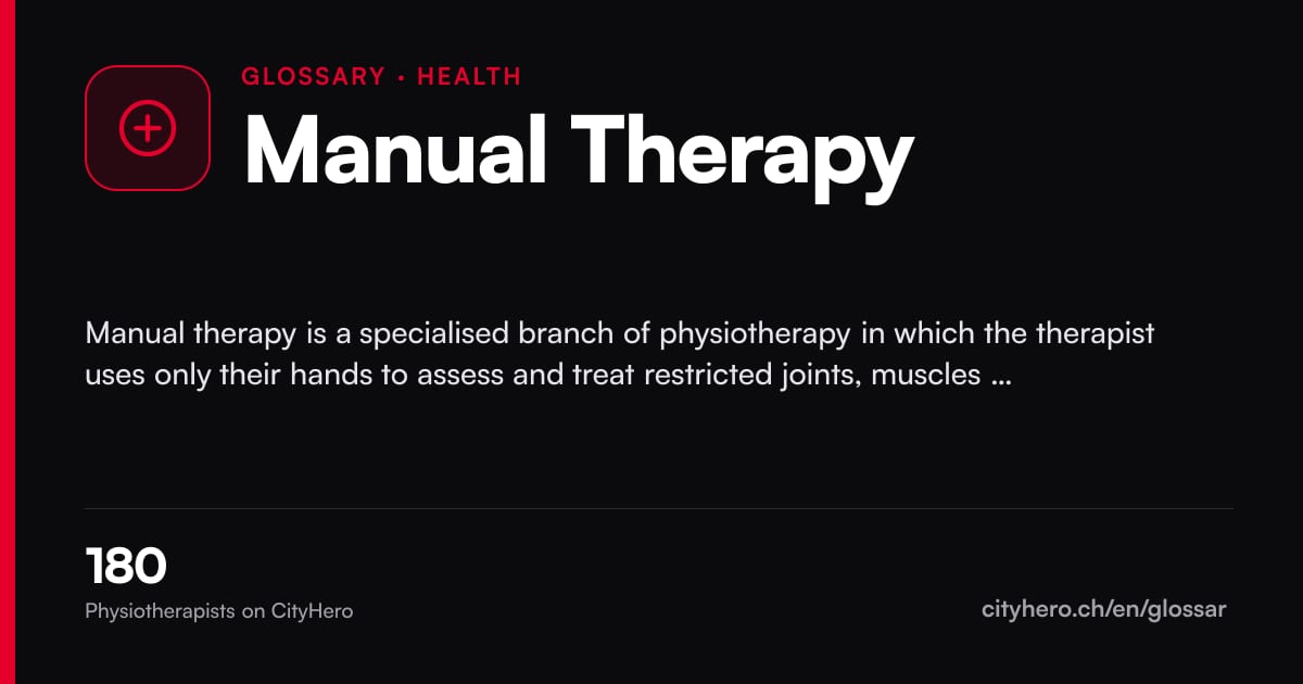 Manual Therapy: Gesundheit – CityHero glossary graphic