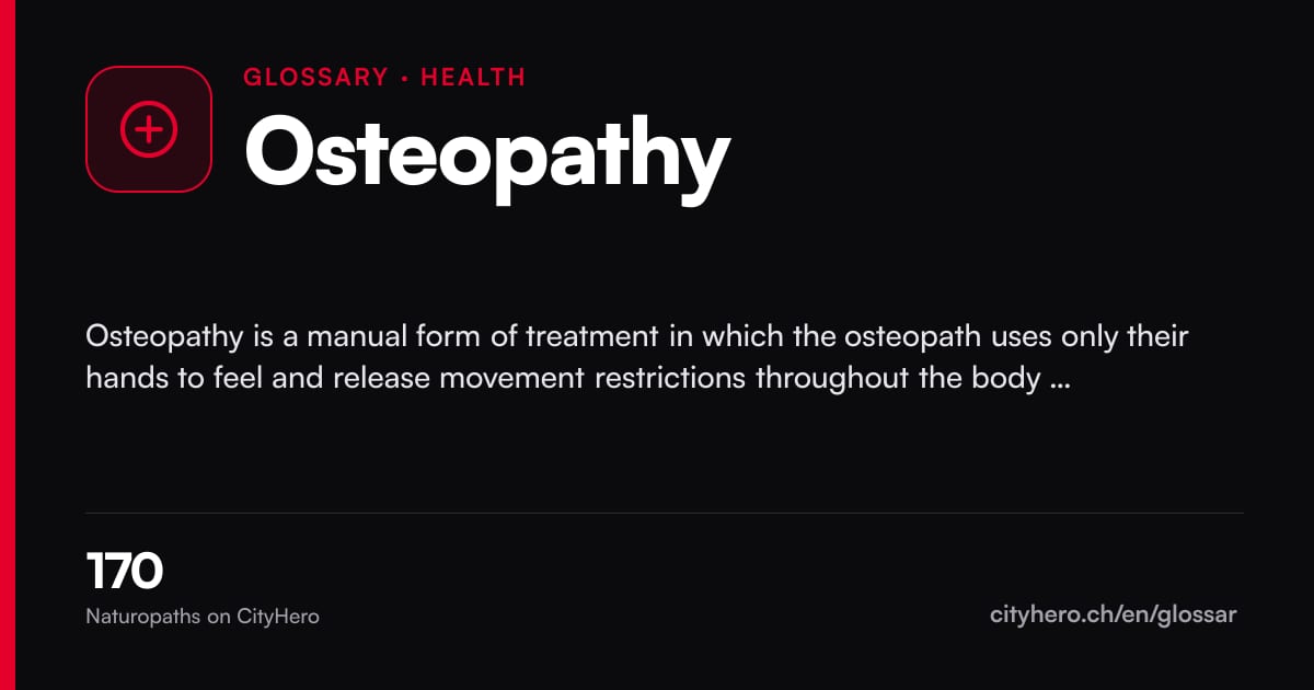 Osteopathy: Gesundheit – CityHero glossary graphic