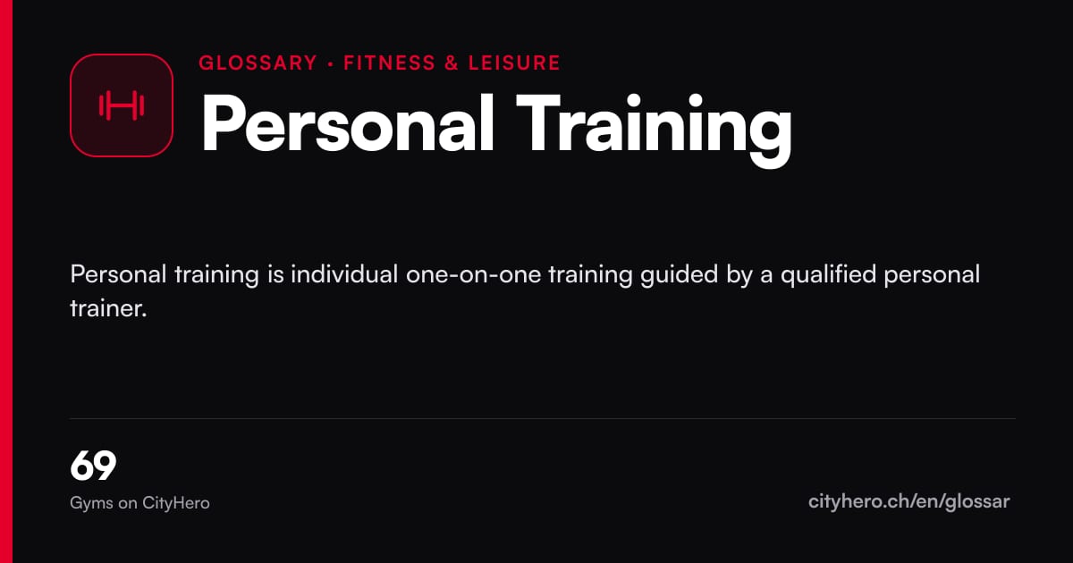Personal Training: Fitness & Freizeit – CityHero glossary graphic