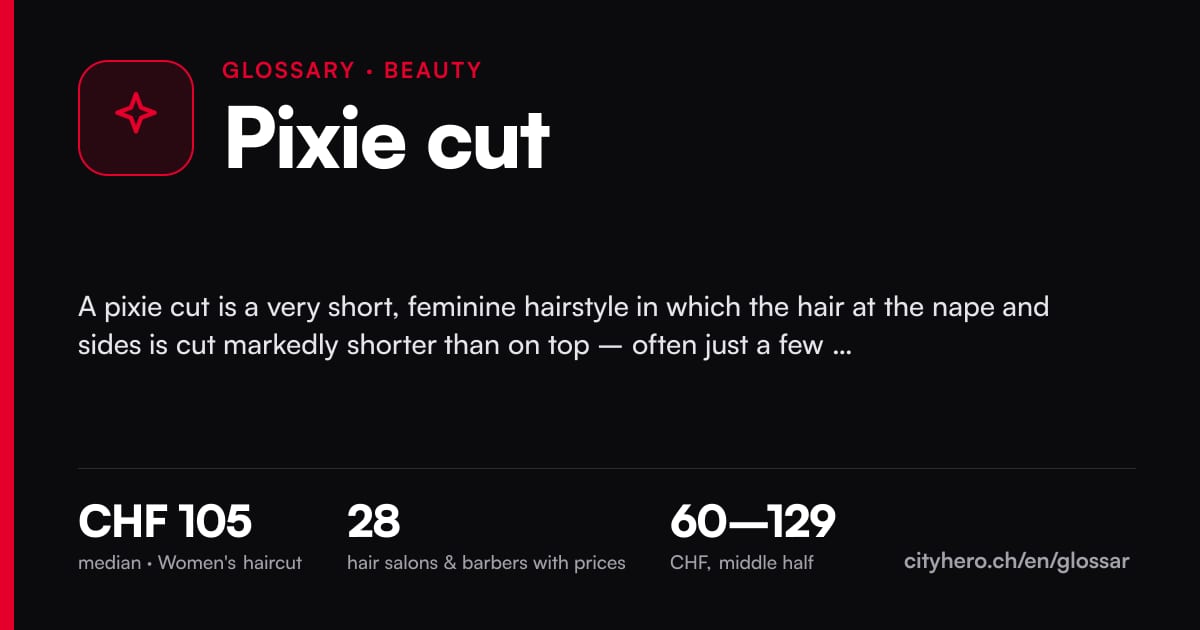 Pixie cut: Schönheit & Beauty – CityHero glossary graphic
