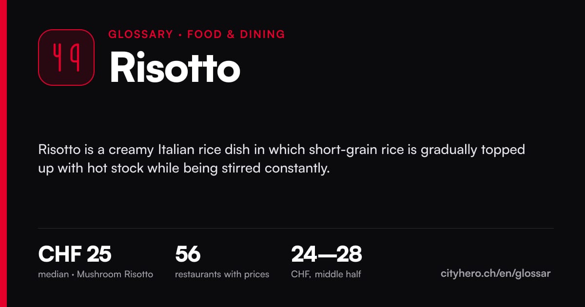 Risotto: Gastronomie – CityHero glossary graphic