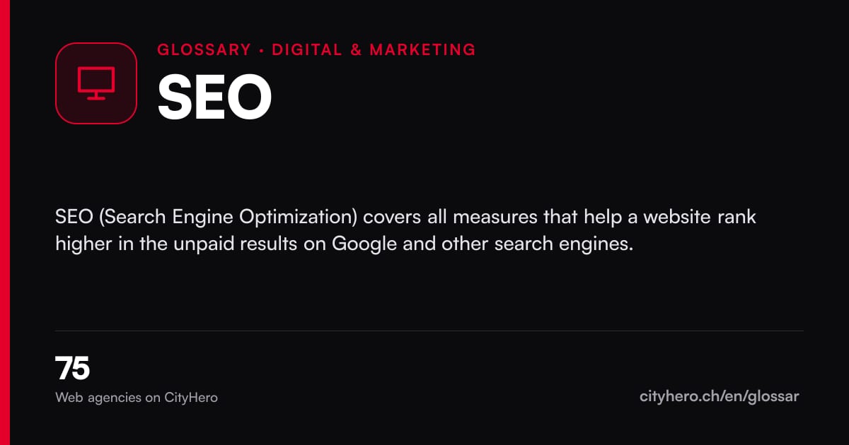 SEO: Digital & Marketing – CityHero glossary graphic