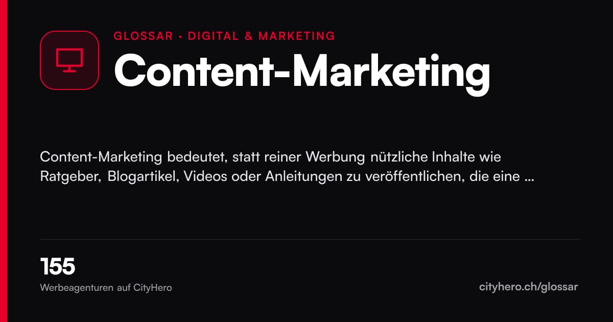 Content-Marketing: Digital & Marketing – Grafik CityHero Glossar
