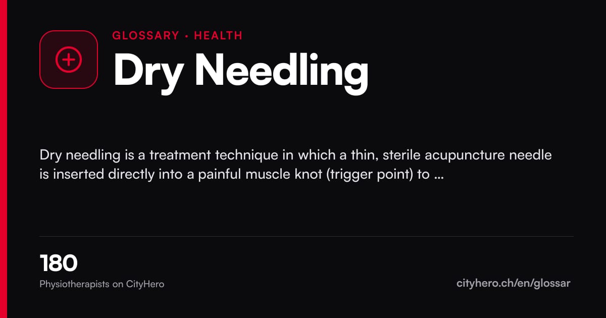 Dry Needling: Gesundheit – Grafik CityHero Glossar