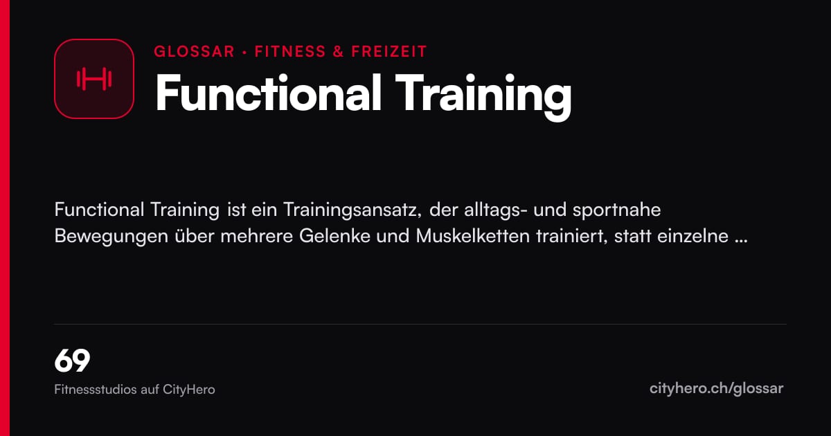 Functional Training: Fitness & Freizeit – Grafik CityHero Glossar