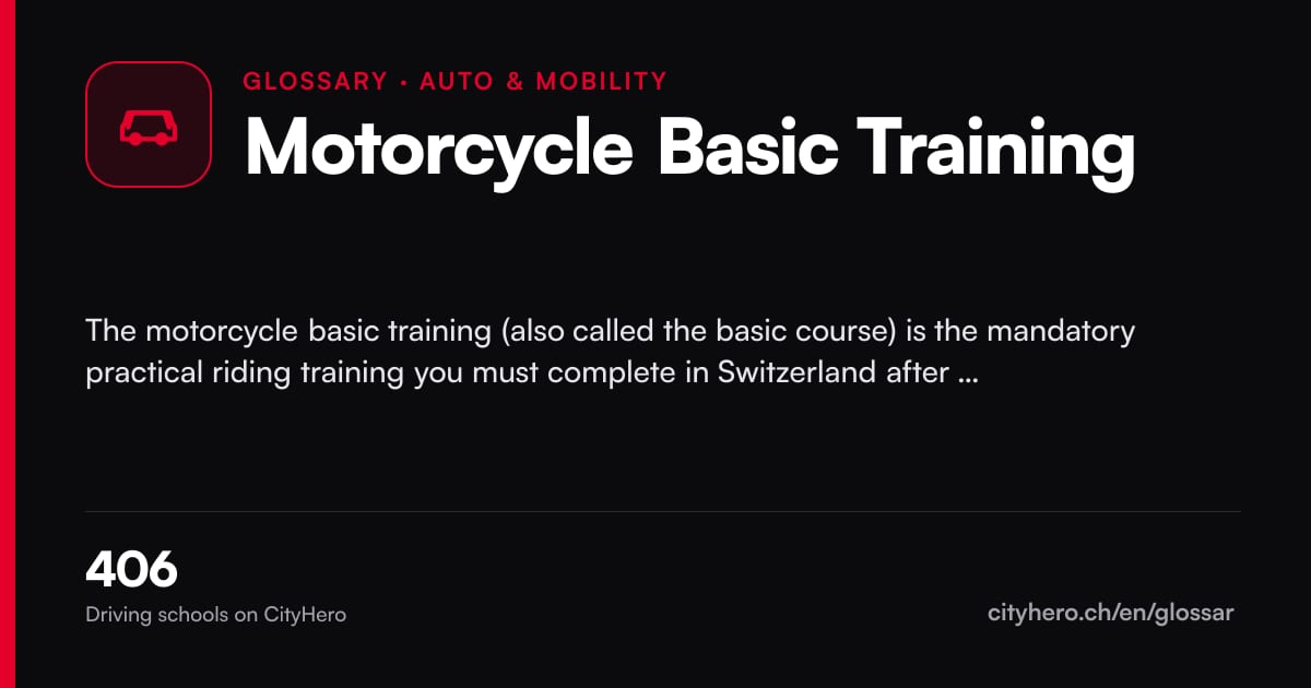 Grundschulung Motorrad: Auto & Mobilität – Grafik CityHero Glossar