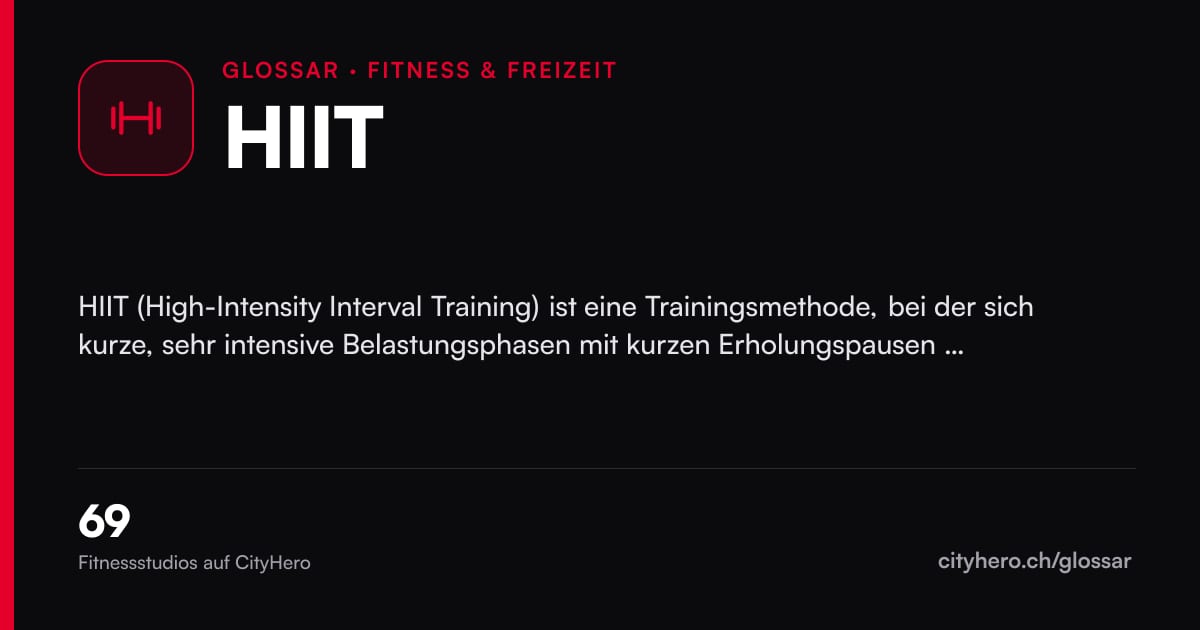 HIIT: Fitness & Freizeit – Grafik CityHero Glossar