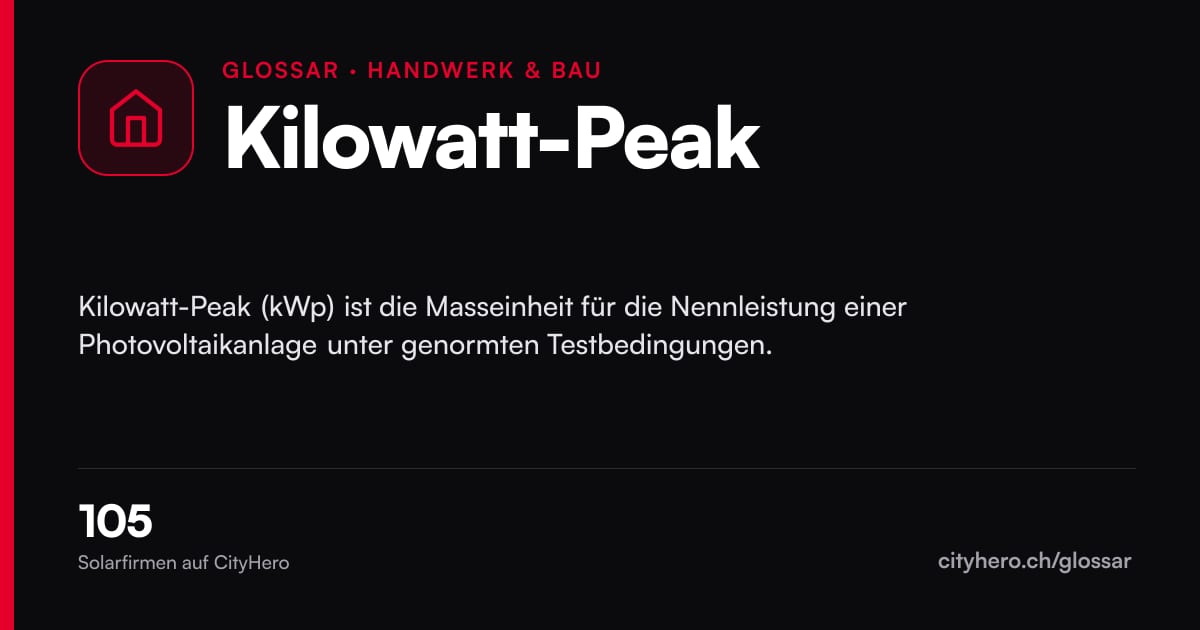 Kilowatt-Peak: Handwerk & Bau – Grafik CityHero Glossar