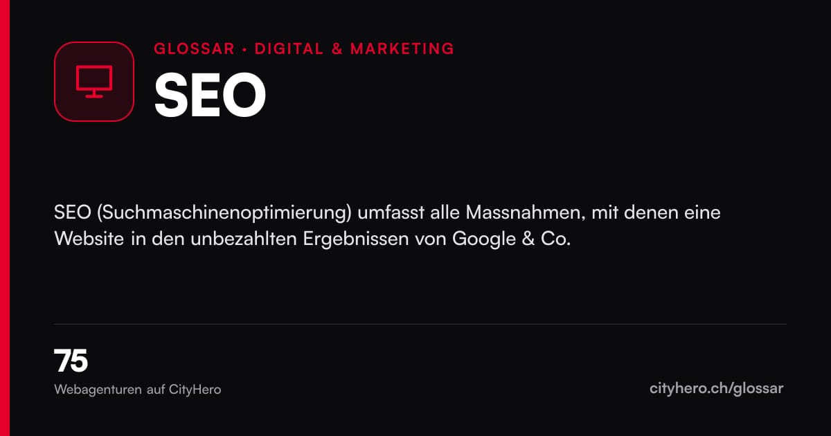 SEO: Digital & Marketing – Grafik CityHero Glossar
