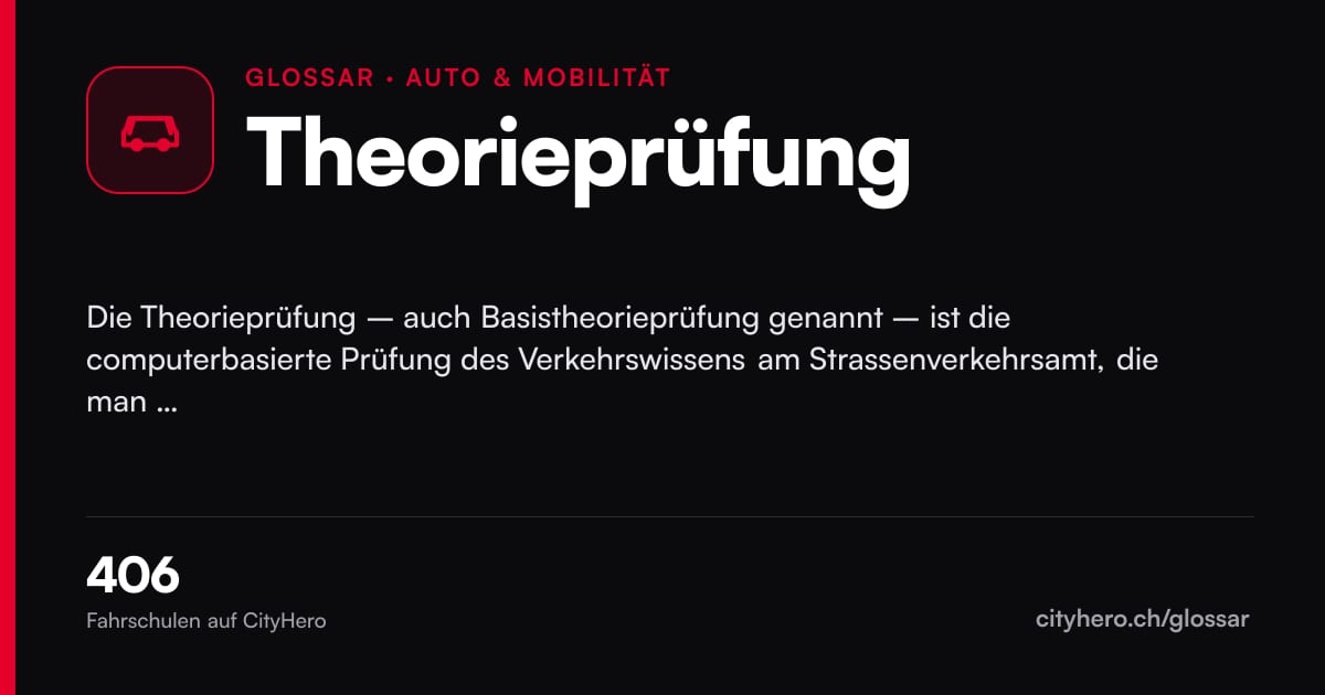 Theorieprüfung: Auto & Mobilität – Grafik CityHero Glossar