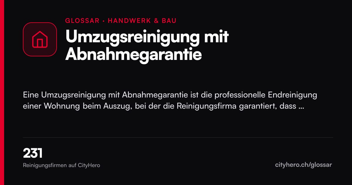 Umzugsreinigung mit Abnahmegarantie: Handwerk & Bau – Grafik CityHero Glossar